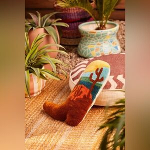 Urban Outfitters Cybil Western Boot Throw Pillow